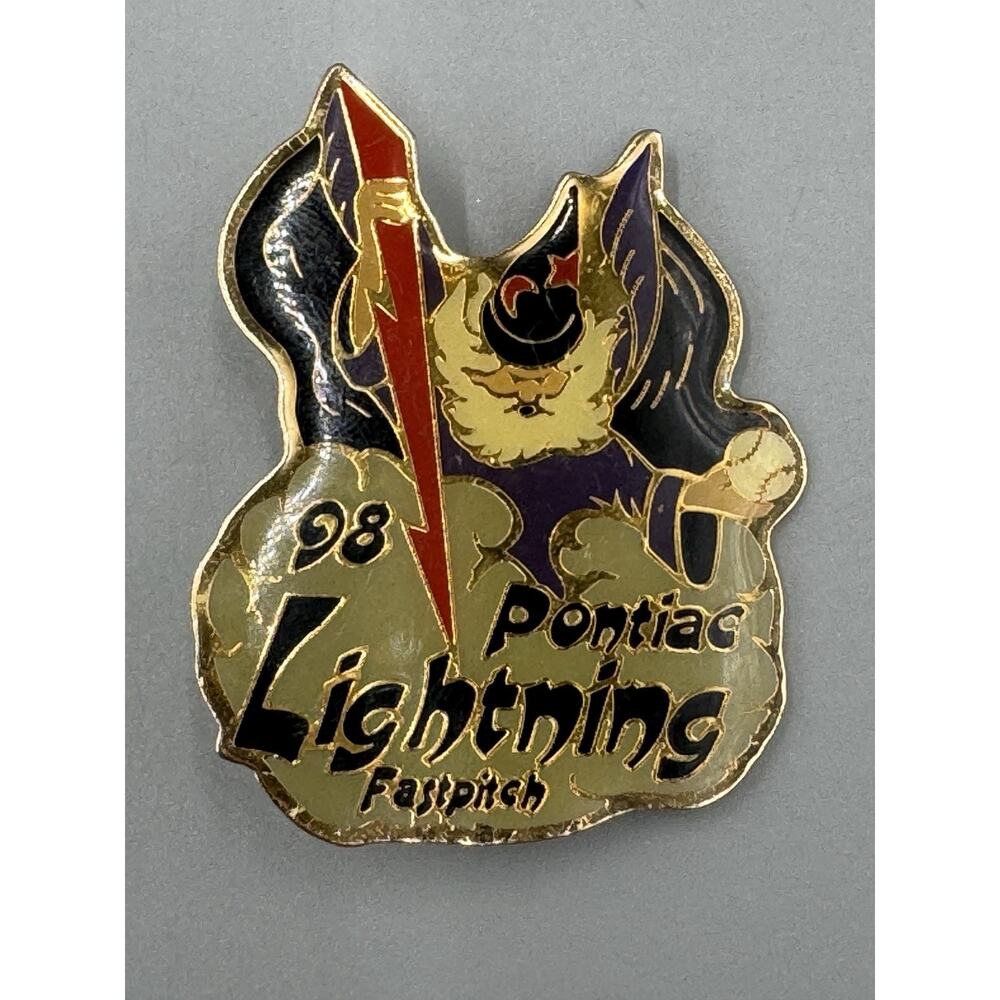 Vintage 1998 Pontiac Lightning Softball Fast Pitch Sports Lapel Pin